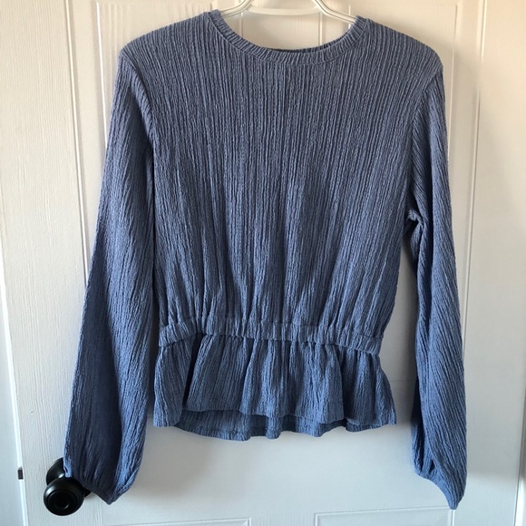 Periwinkle Peplum Top - Picture 1 of 2